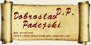 Dobroslav Padejski vizit kartica